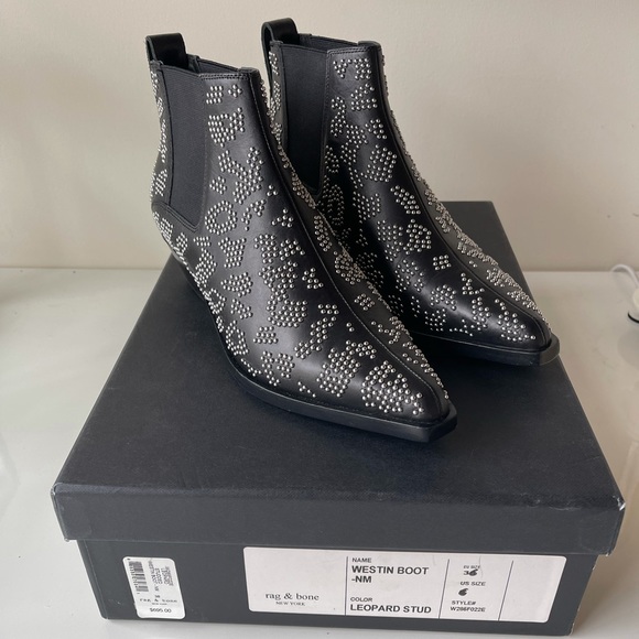 Rag & bone leopard stud boot